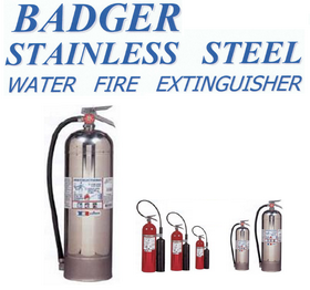 STAINLESS STEEL WATER FIRE EXTINGUISHER (BADGER)
